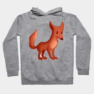 Cute Red Wolf Drawing Hoodie